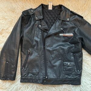 Harley-Davidson Moto Biker Jacket, Vegan Leather, Girls 12-14 or Women's XS